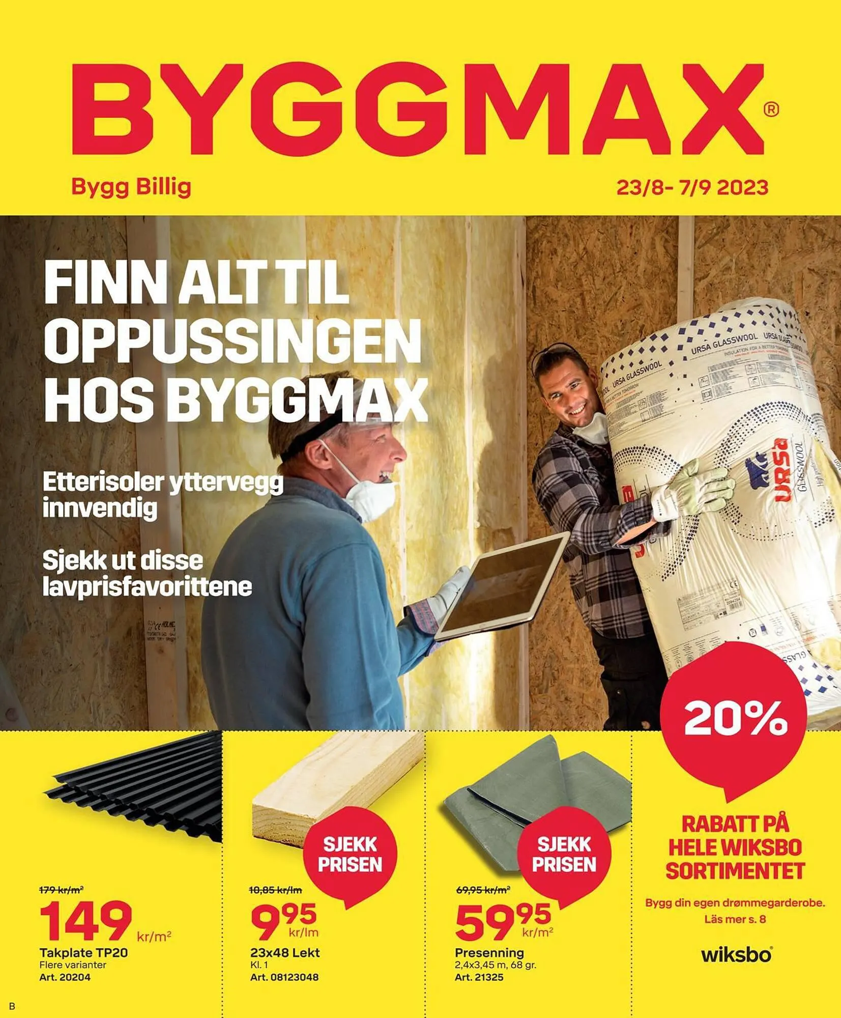 Byggmax Kundeavis fra 22. august til 7. september 2023 - kundeavisside 1