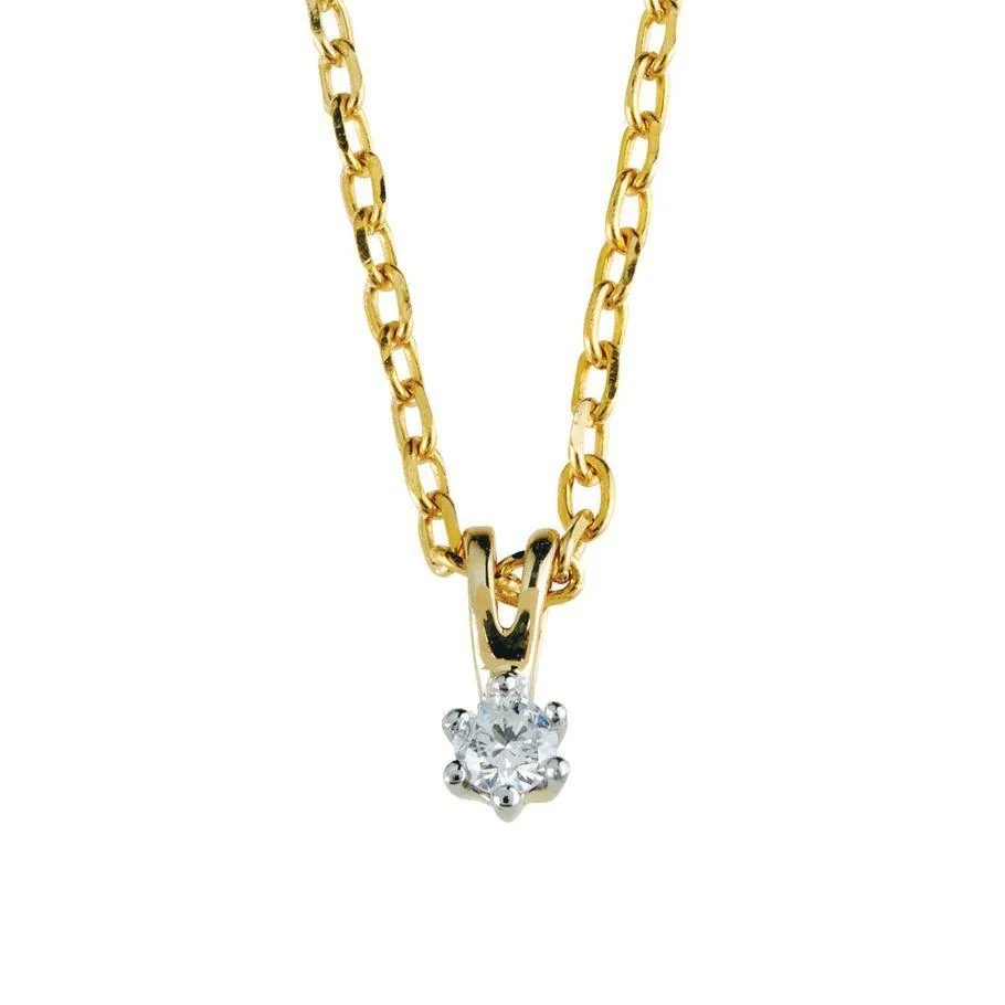 Aurora Diamantsmykke 585 Gult Gull 0,03 ct