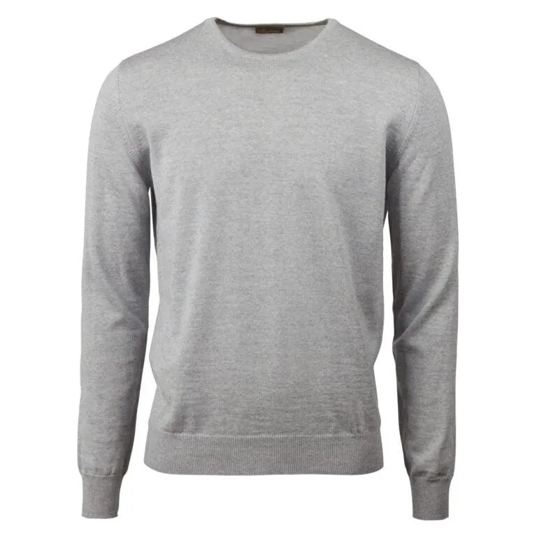 Merino Wool Crew – Lysegrå