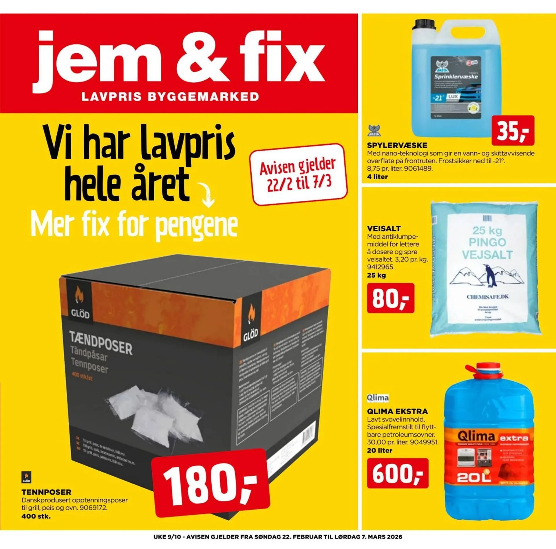 Jem & fix kundeavis fra 22. februar til 8. mars 2026 - kundeavisside 1