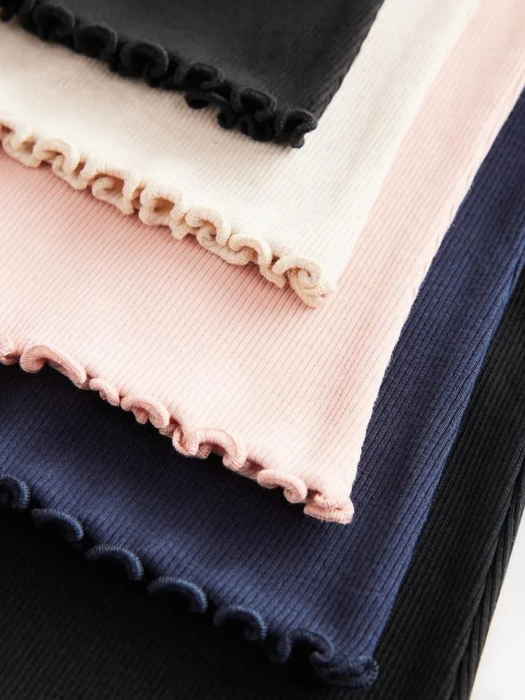 Multi Ribbed Flare Leggings 5 Pack (3mths-7yrs)