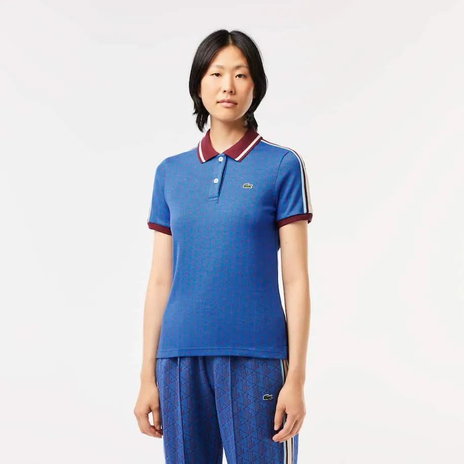 Slim Fit Lacoste Monogram Jacquard Polo Shirt