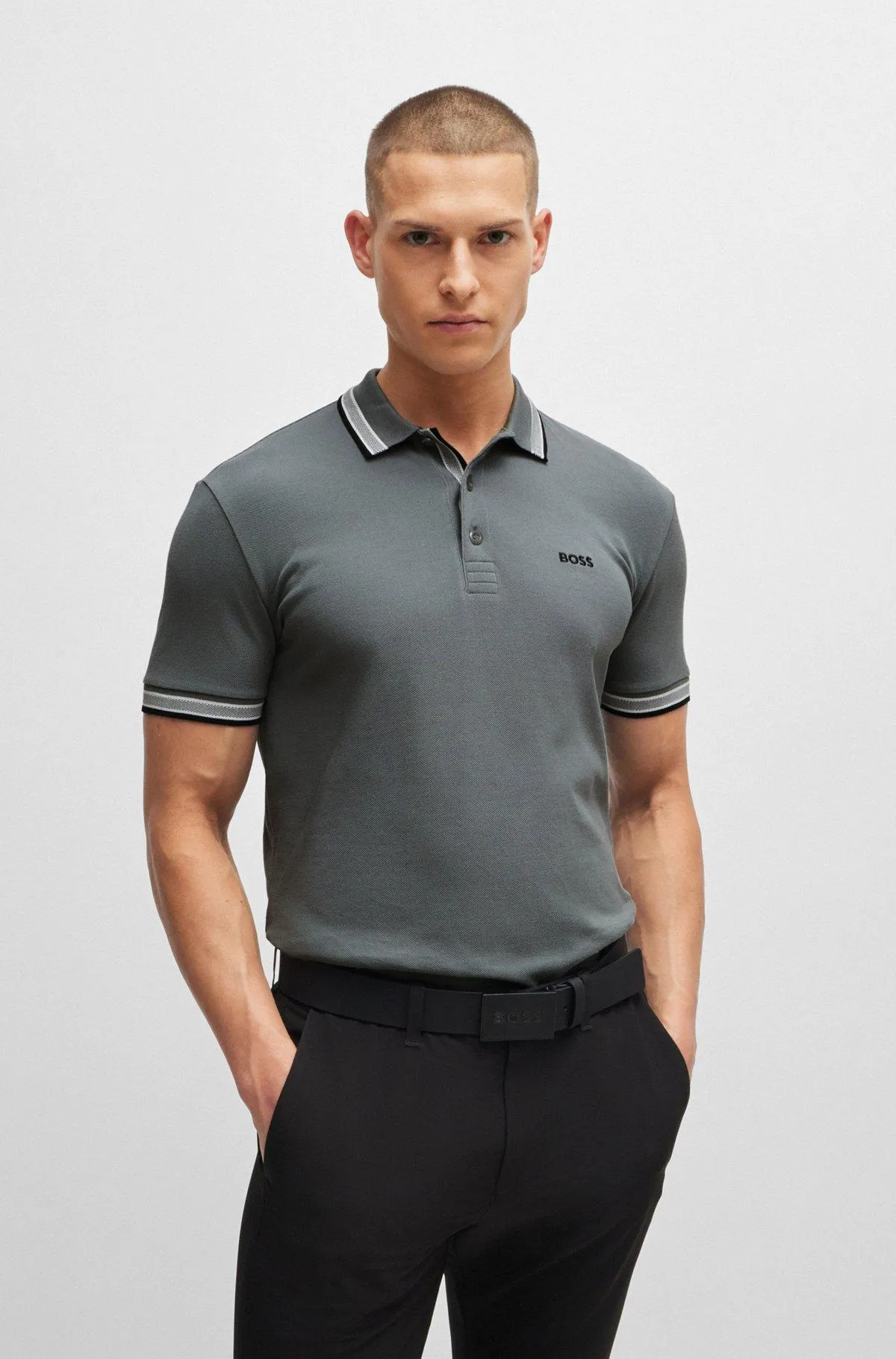 Cotton-piqué Paddy polo shirt with contrast logo