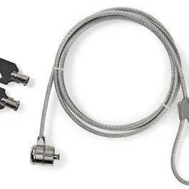 Nedis Lås For Bærbar PC. Nøkkel. 1.8 mm Sølv