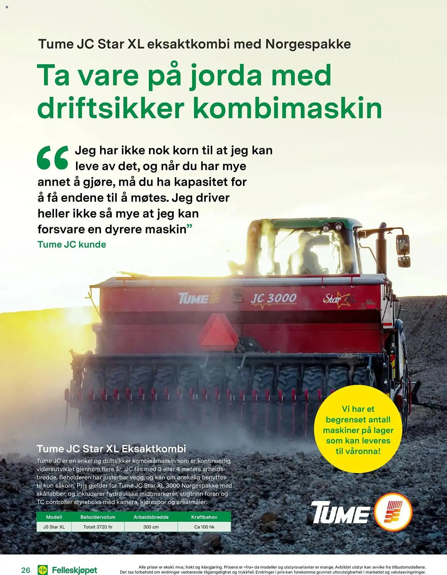 Felleskjøpet kundeavis fra 18. mars til 31. desember 2026 - kundeavisside 26