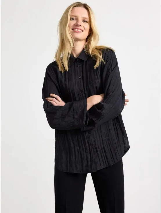 Bluse med krøllete tekstur