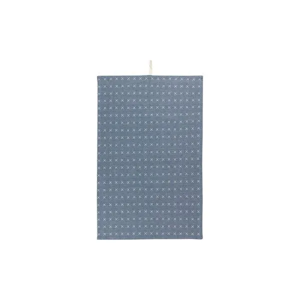 Cross Tea Towel, blue