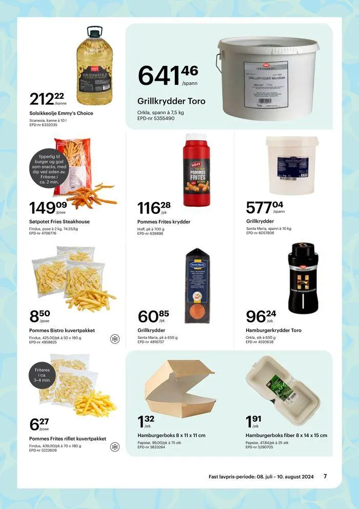 Alt Du Trenger, Alltid Billig fra 8. juli til 10. august 2024 - kundeavisside 7