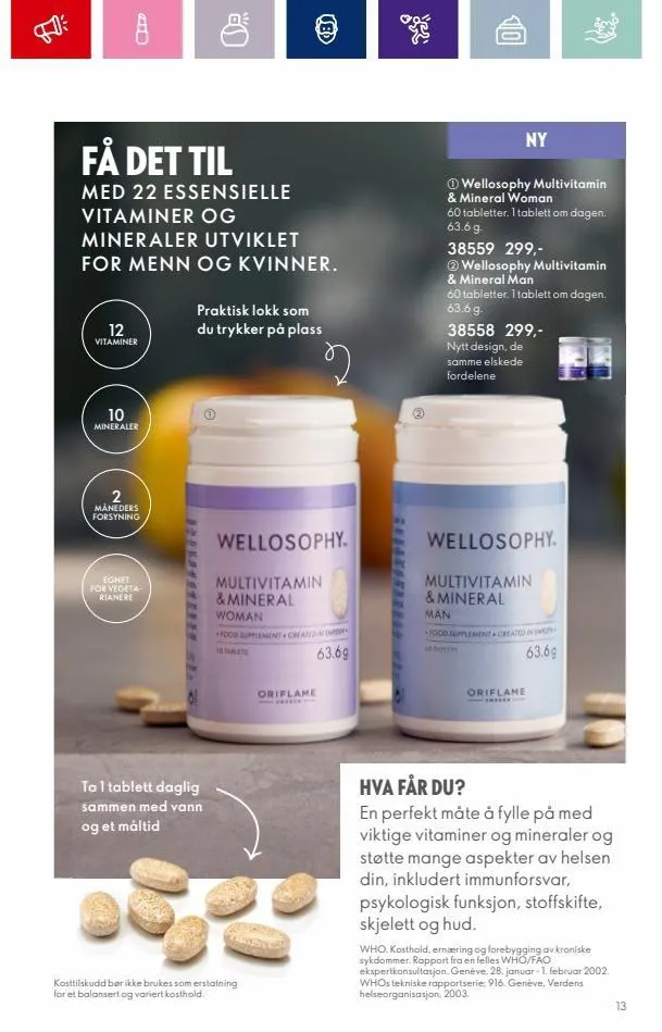 Oriflame kundeavis til 12.09.2023 fra 31. august til 12. september 2023 - kundeavisside 13