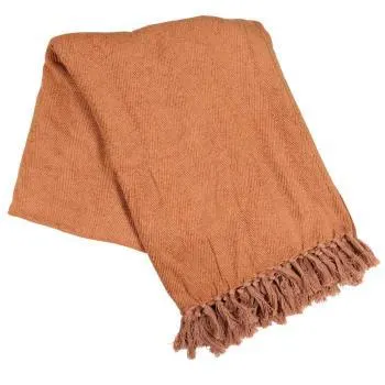 Pledd Jeanett 125x150cm terrakotta