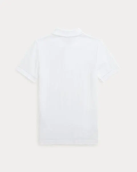 Ombre-Logo Cotton Mesh Polo Shirt