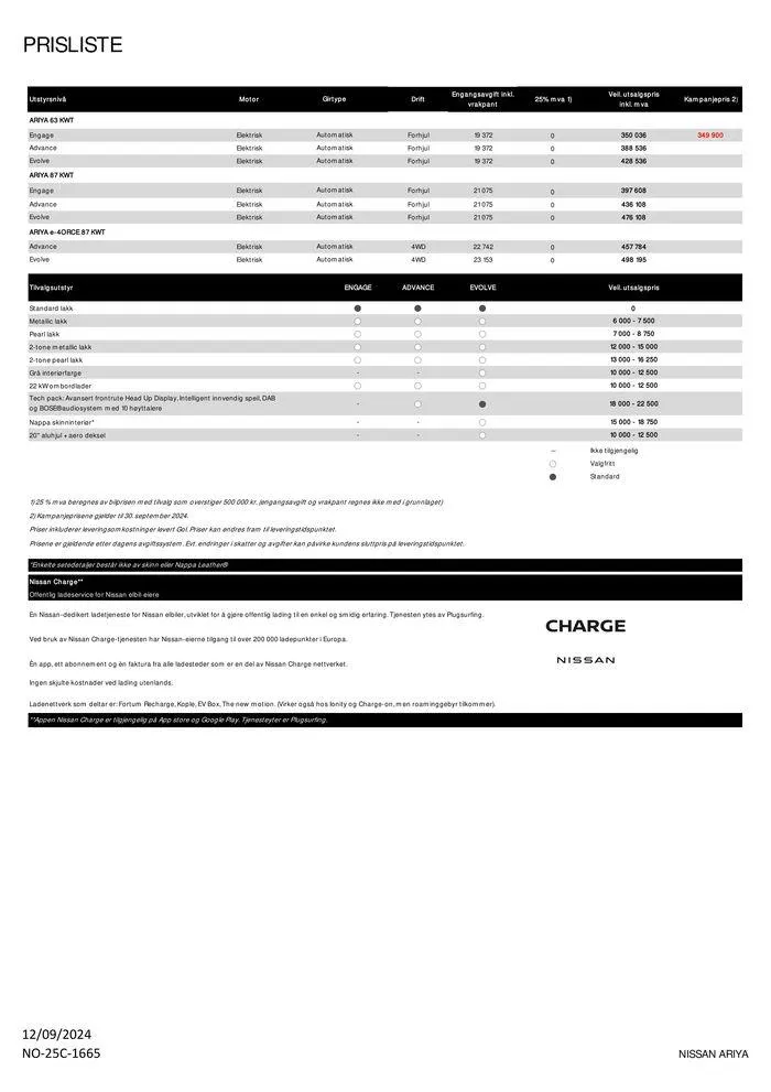 Nissan ARIYA fra 14. september til 14. september 2025 - kundeavisside 2