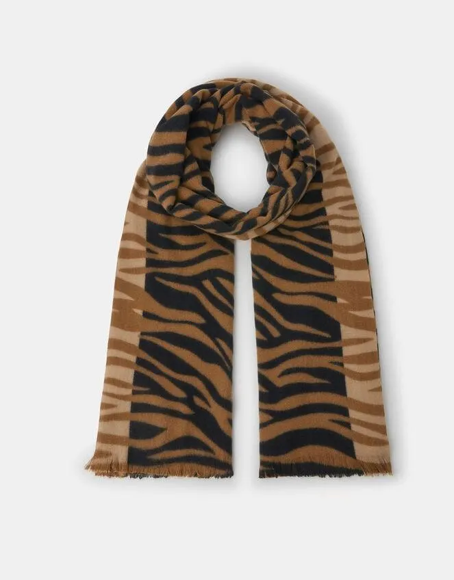Tiger Print Blanket Scarf
