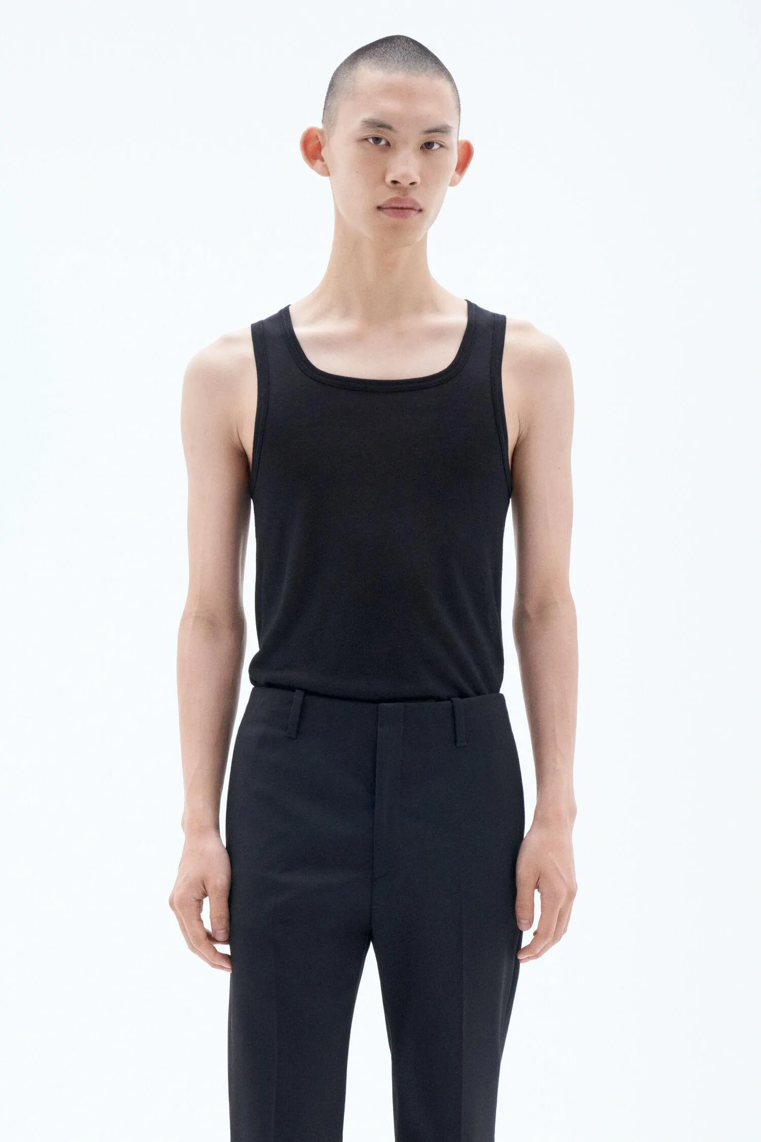 Sheer Tank Top Black