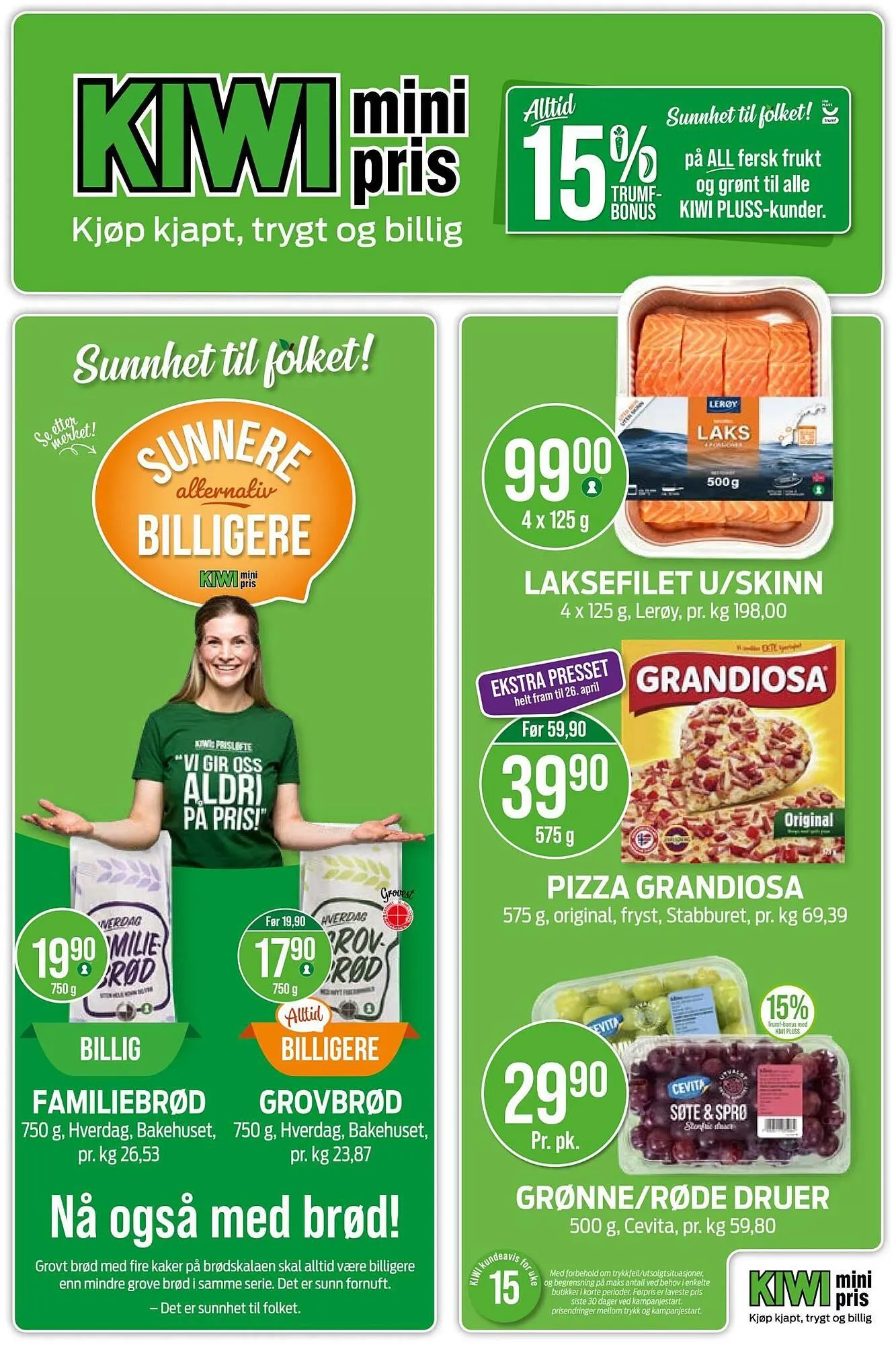 Kiwi kundeavis fra 6. april til 12. april 2026 - kundeavisside 1