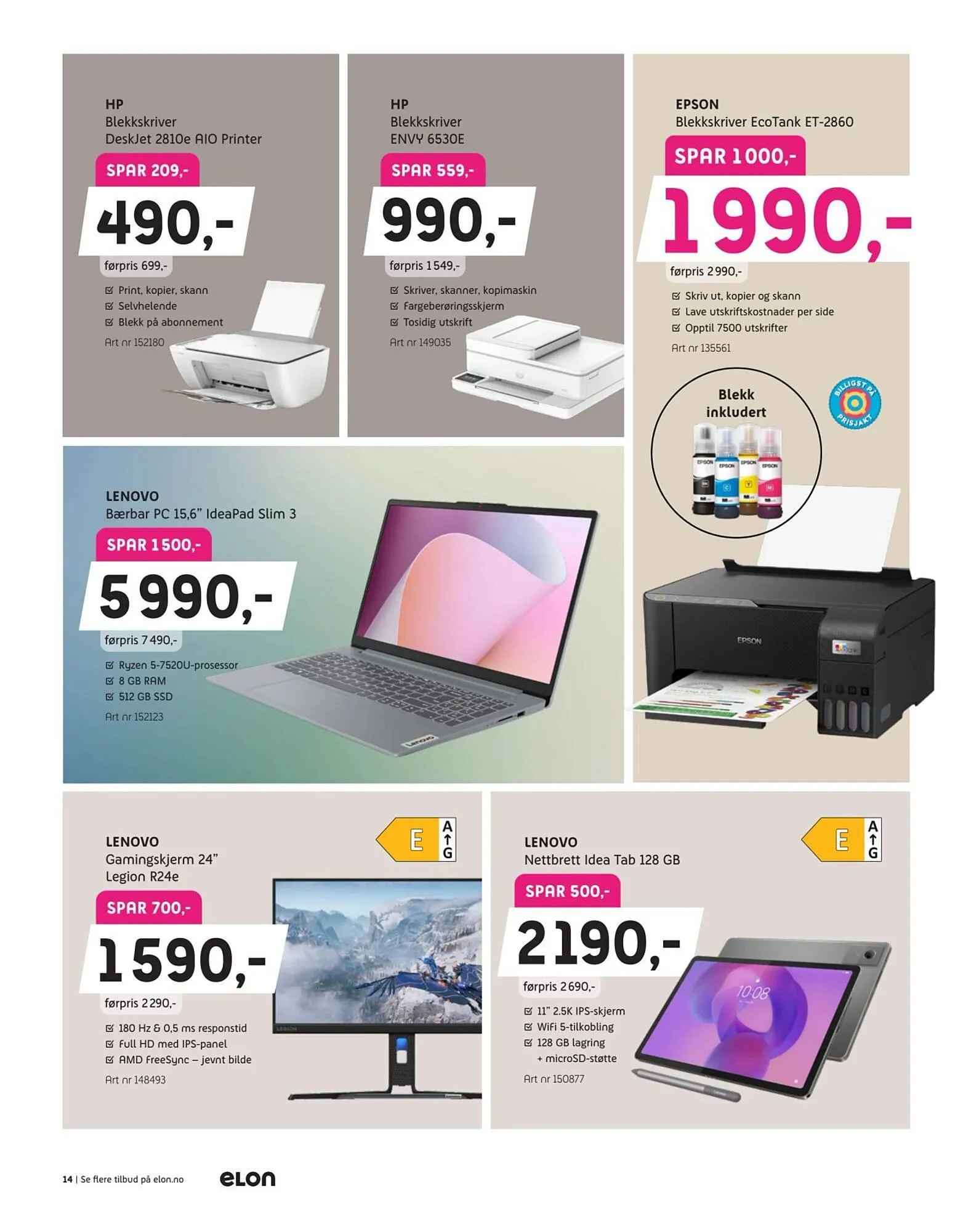 ELON kundeavis fra 23. mars til 12. april 2026 - kundeavisside 14