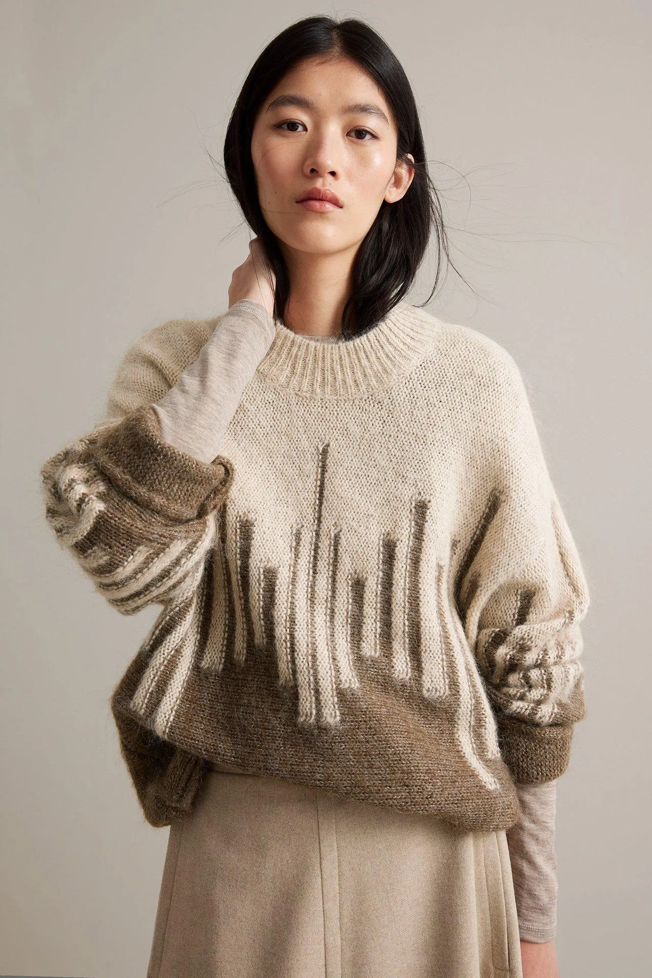 Strikkegenser i ullblanding