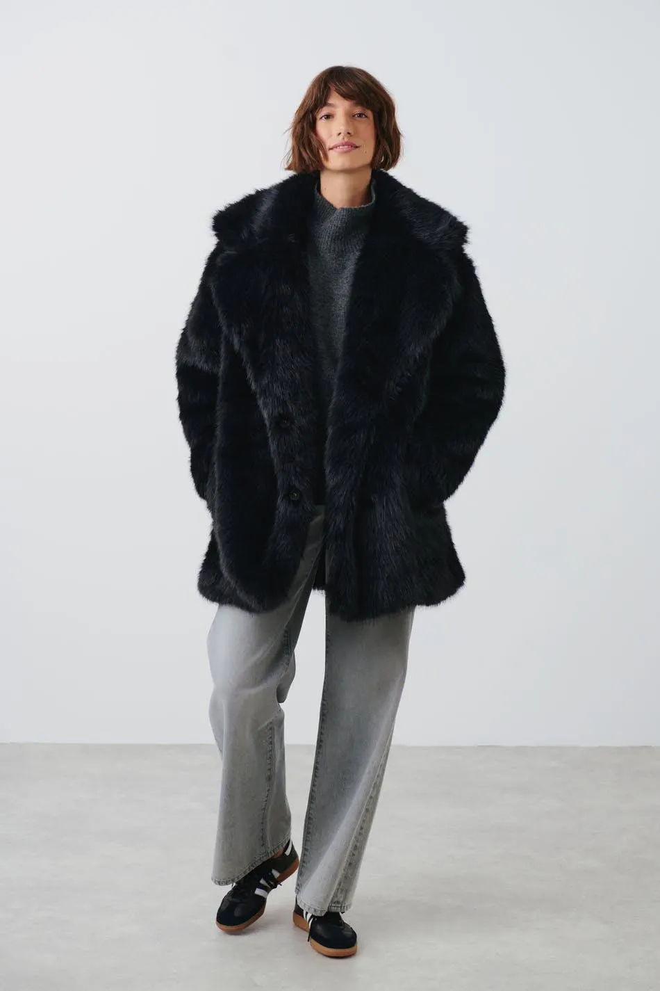 Faux fur jacket