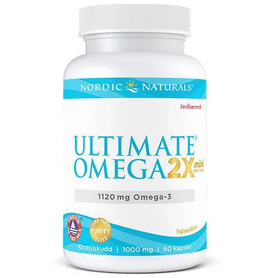 Nordic Naturals omega 2x mini strawberry 60 kap