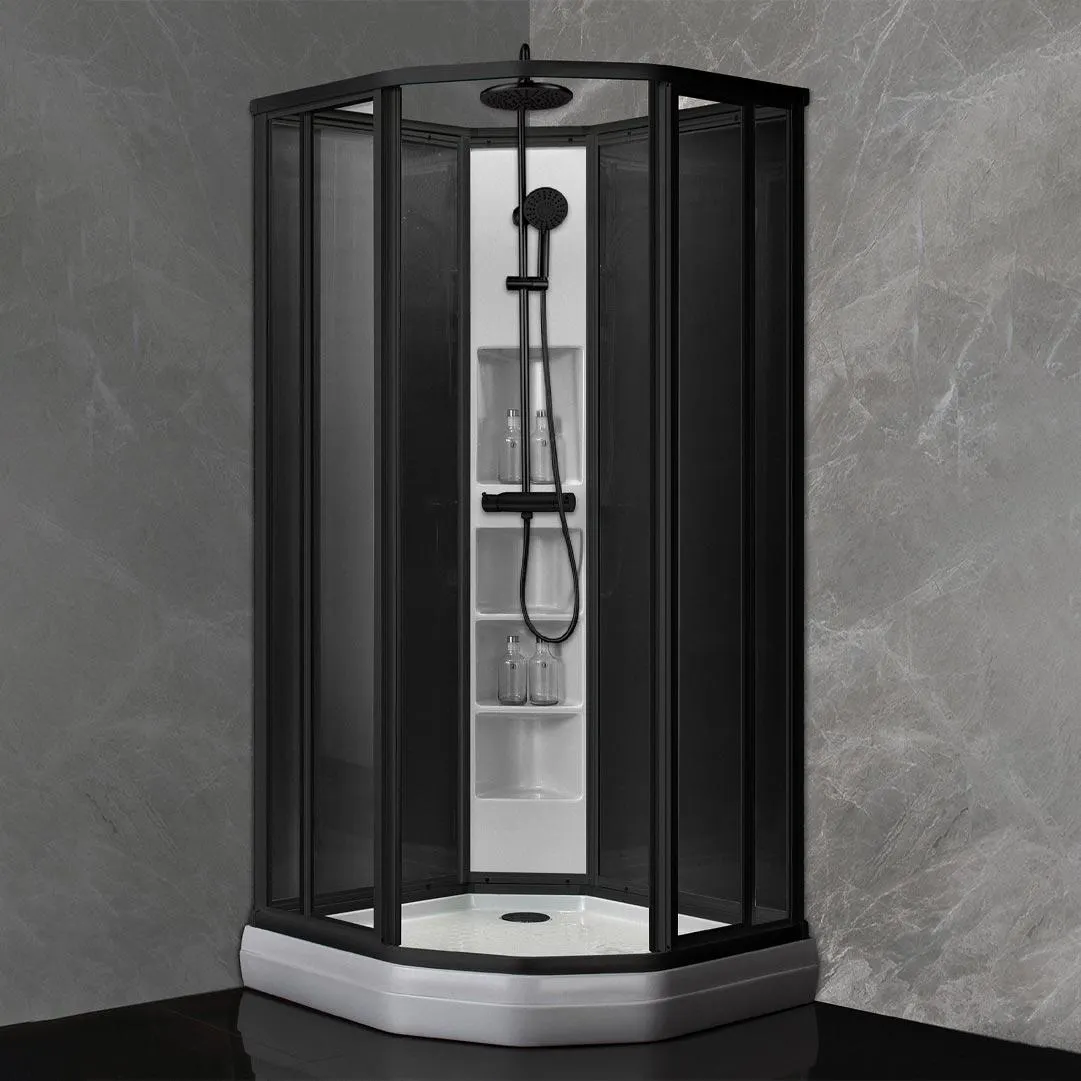 Classic Plus dusjkabinett matt sort fra Sanipro