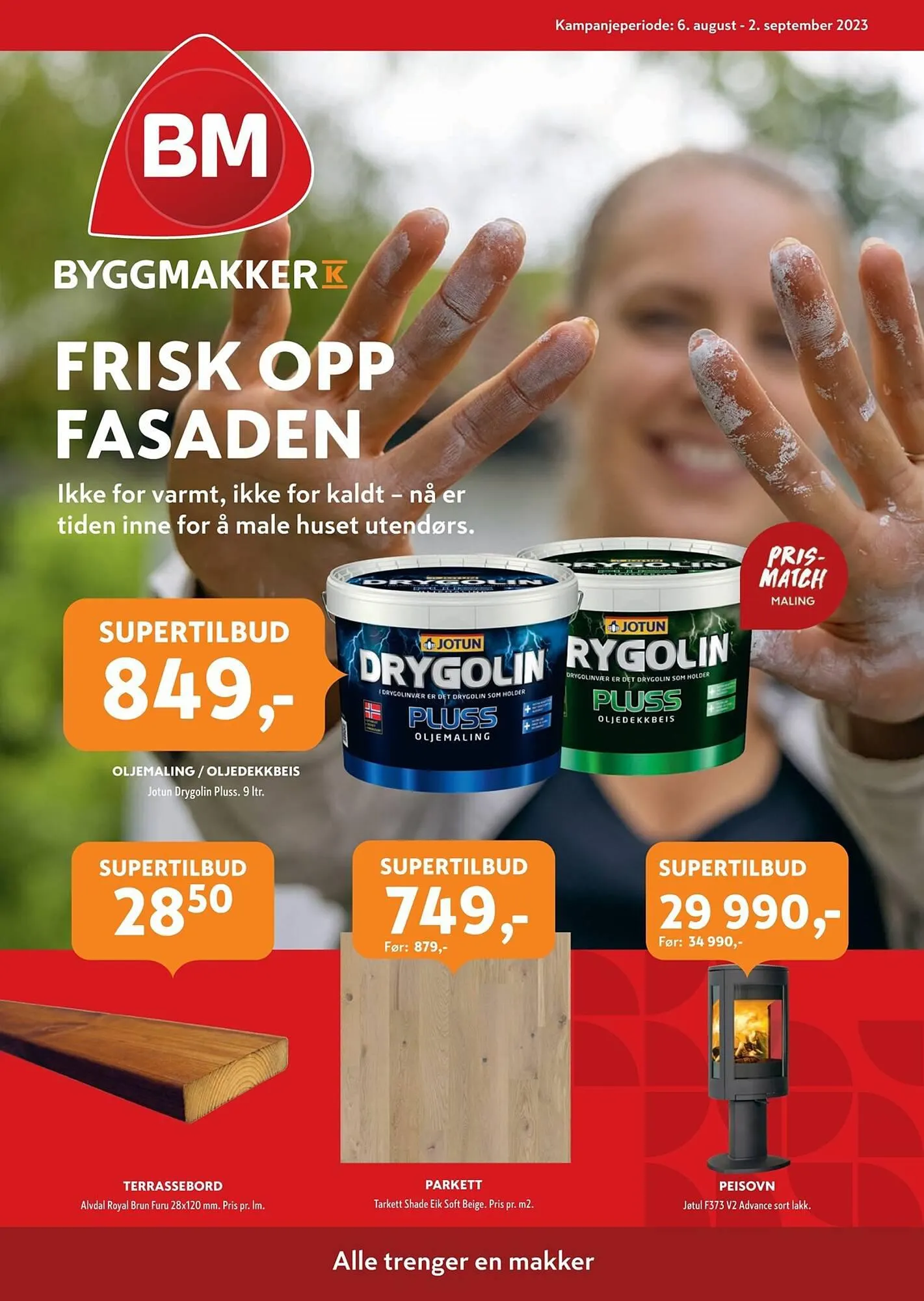 Byggmakker Kundeavis fra 6. august til 2. september 2023 - kundeavisside 1