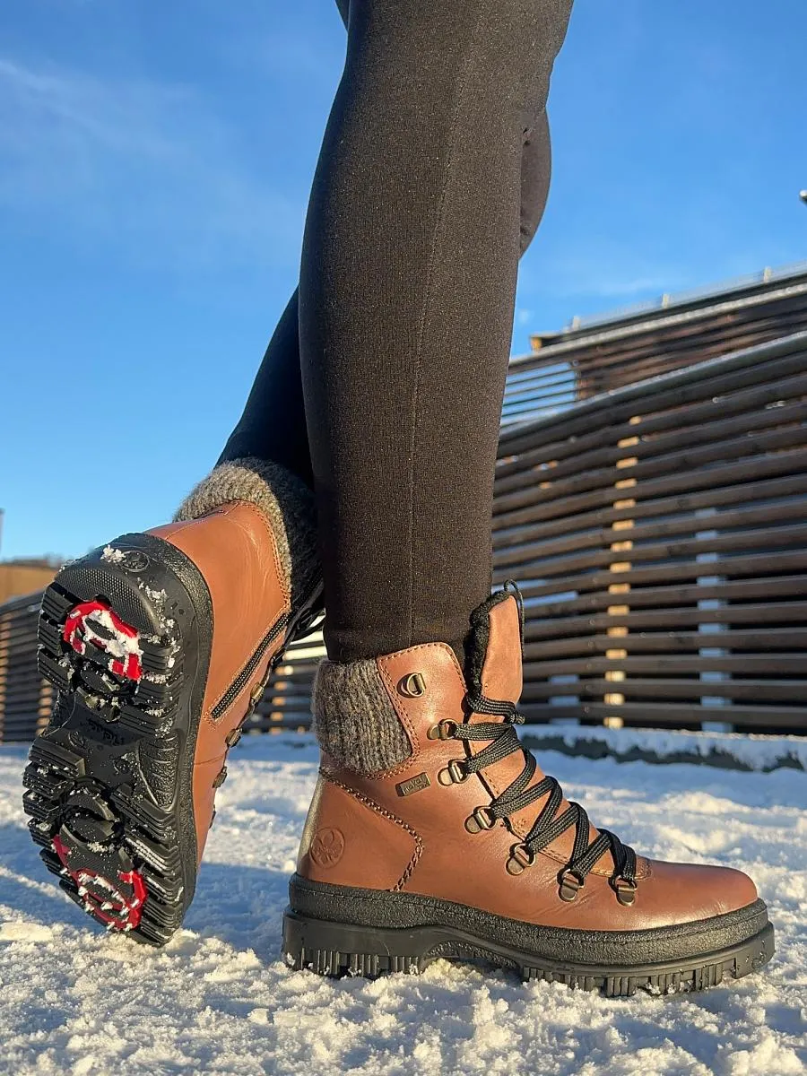 Leather tex varmfôret med brodder