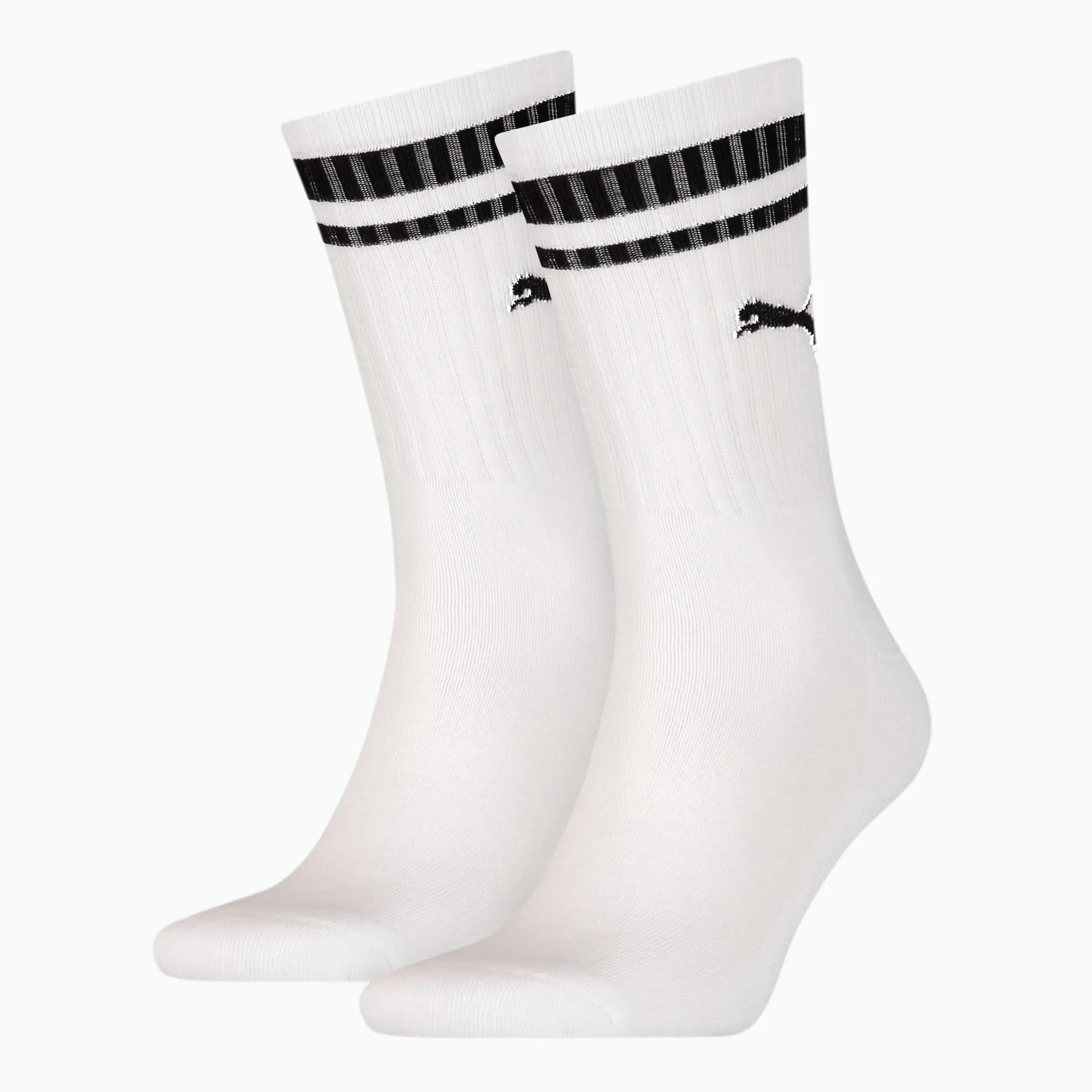 PUMA Unisex Crew Heritage Stripe Socks 2 Pack