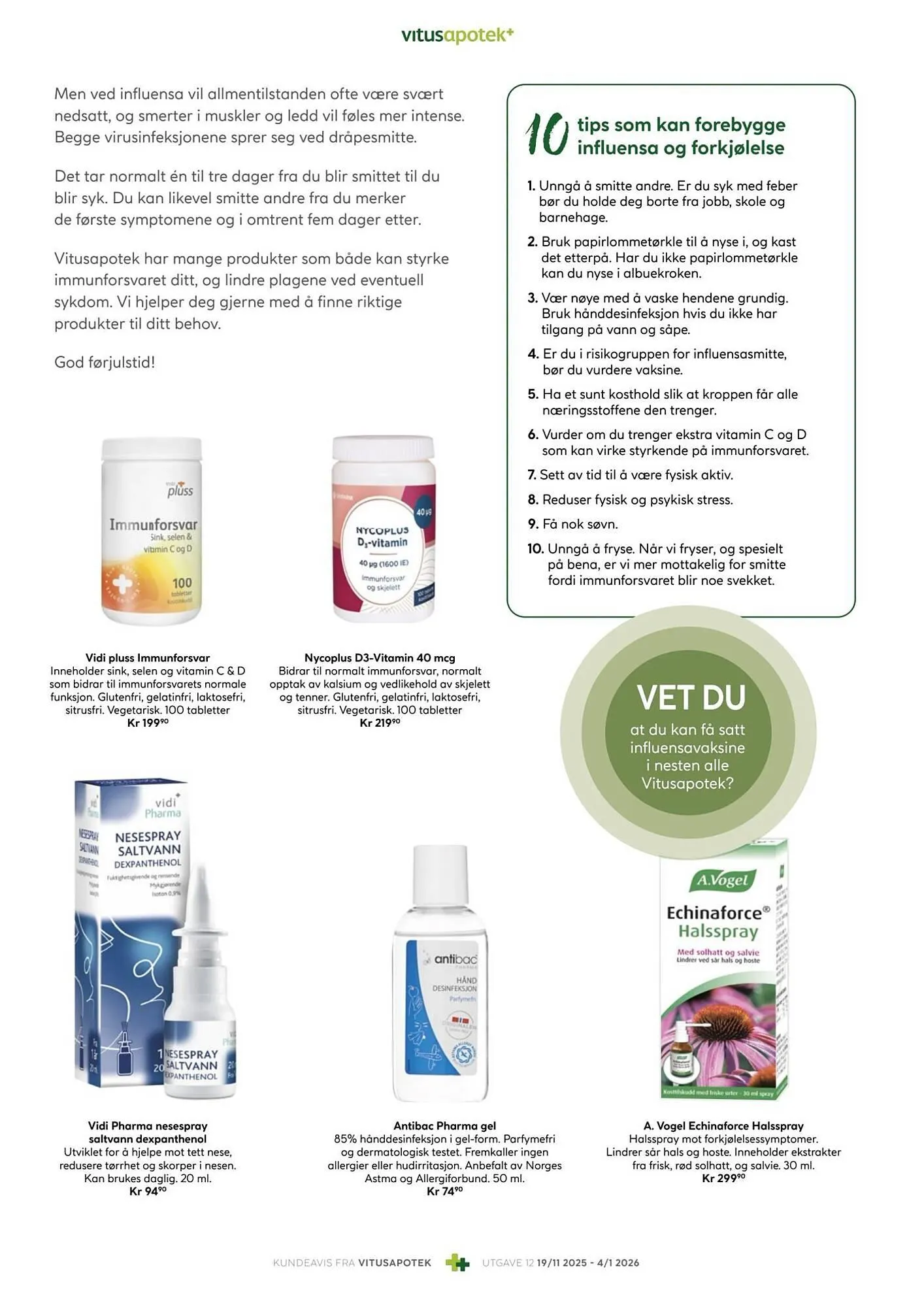 Vitusapotek kundeavis fra 19. november til 4. januar 2026 - kundeavisside 13