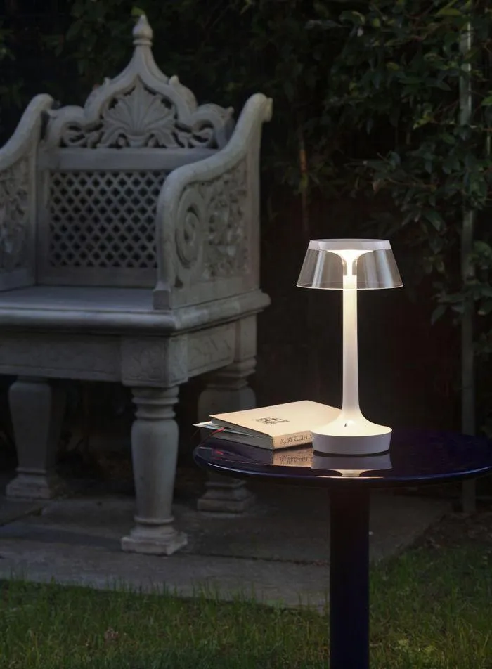 Bon Jour Unplugged oppladbar bordlampe - almost white