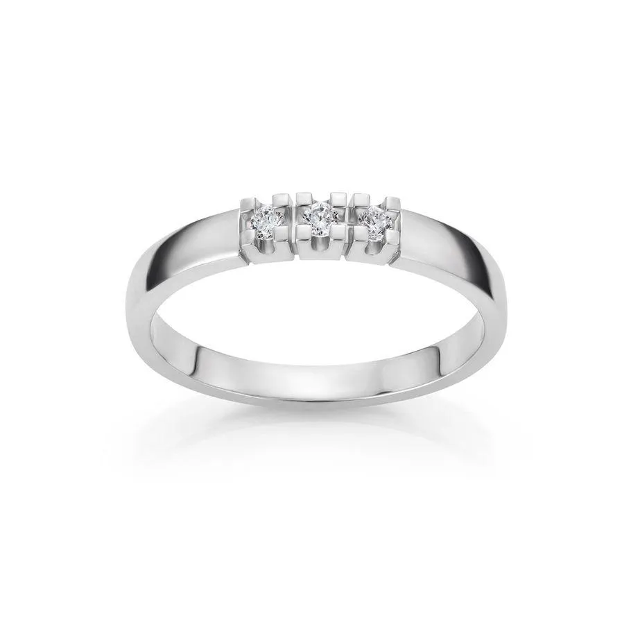 Alliansering 585 Hvitt Gull 0,09 ct