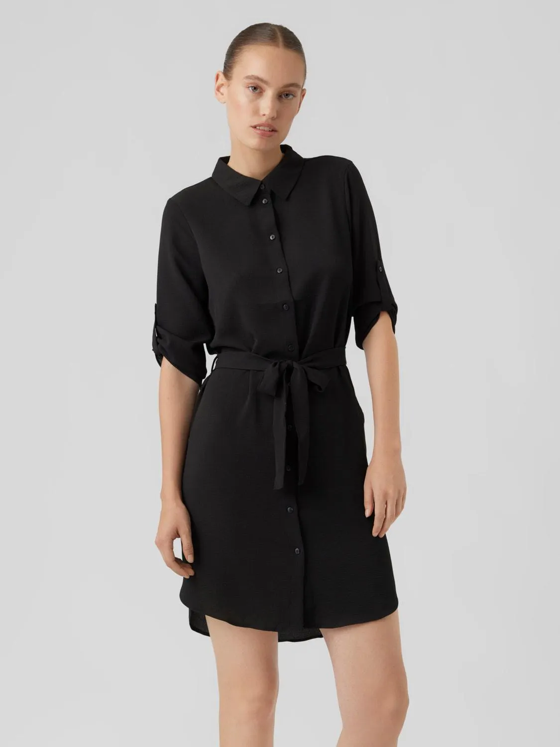Kort skjortekjole
