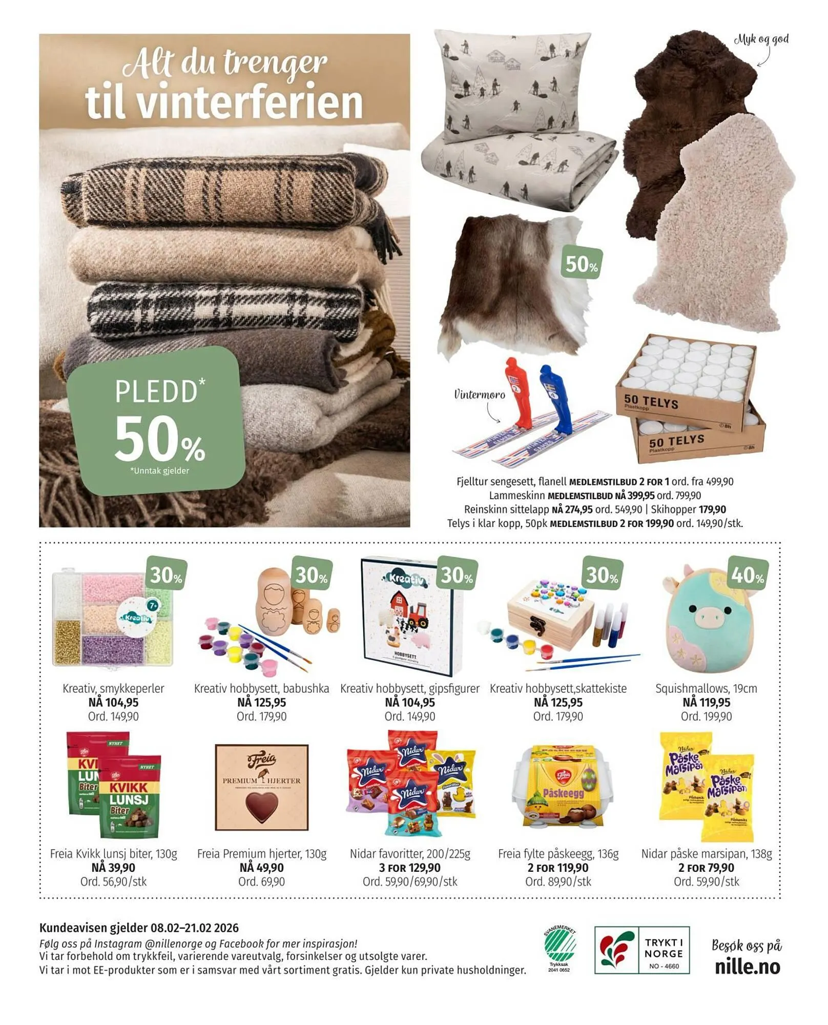 Nille kundeavis fra 8. februar til 22. februar 2026 - kundeavisside 8