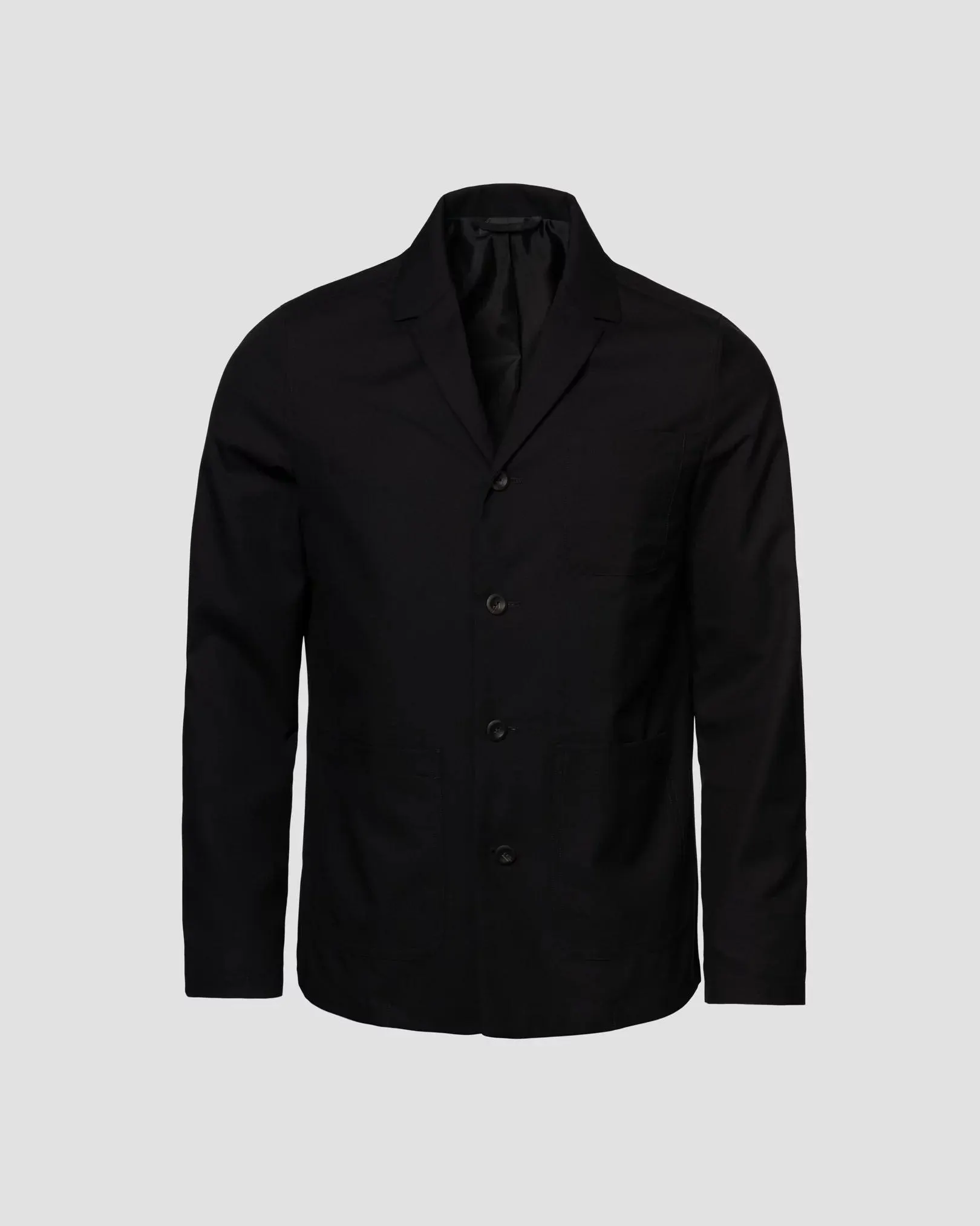 Navy Lined Wool Overshirt