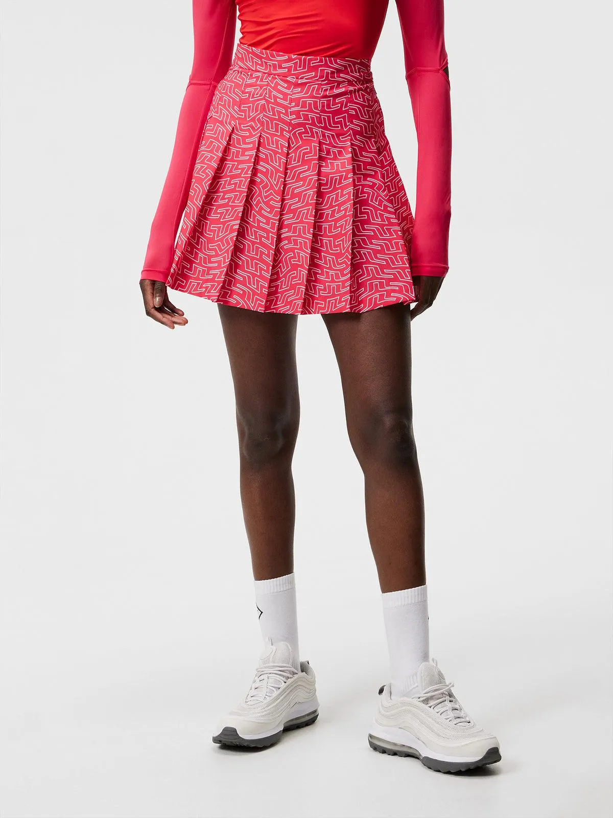 Adina Print Skirt Azalea outline bridge swirl