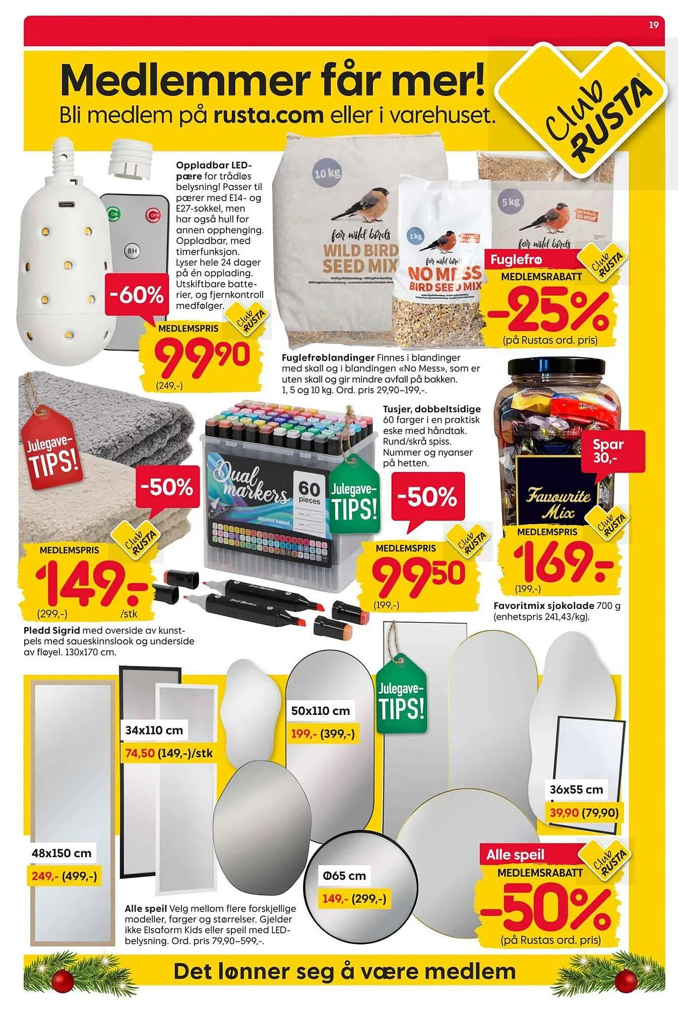 Rusta kundeavis fra 1. desember til 8. desember 2025 - kundeavisside 19
