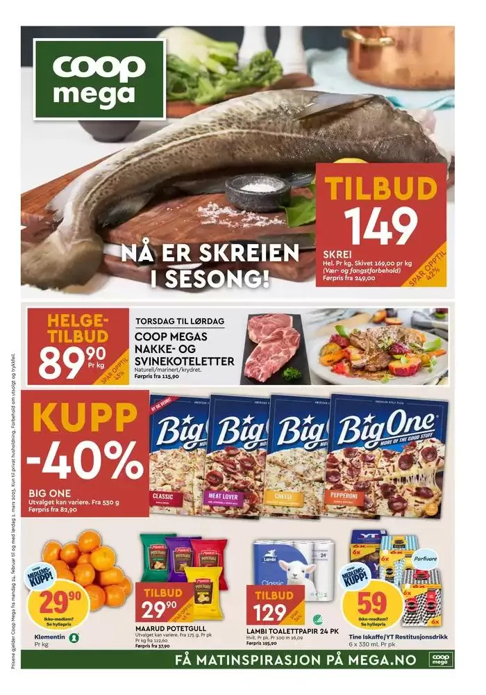 Coop Mega Kundeavis fra 24. februar til 2. mars 2025 - kundeavisside 1