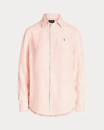 Relaxed Fit Striped Linen Shirt