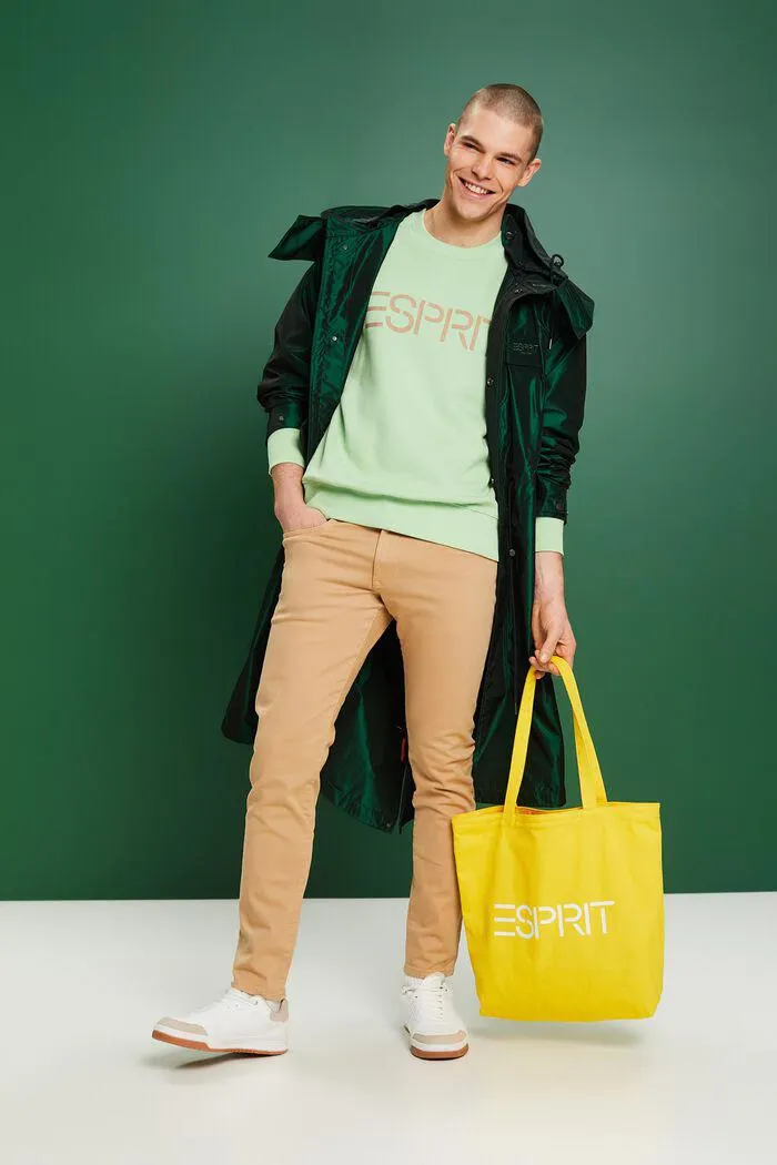 Pantalones slim fit, algodón ecológico