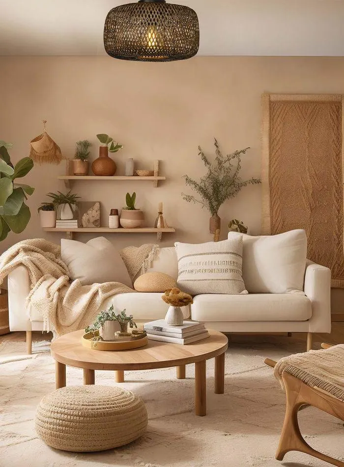 Savanna taklampe plafond Ø40 - natur