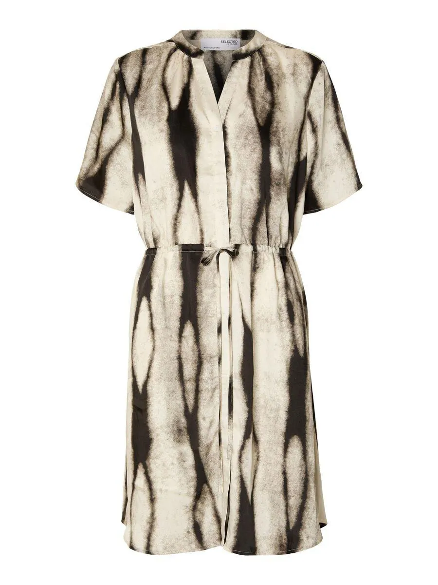 PRINTET KORTERMET KJOLE