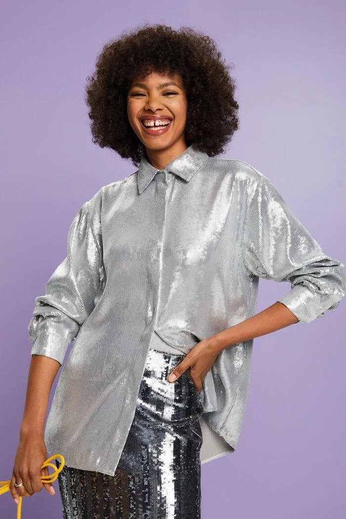 Sequin Shirt Blouse