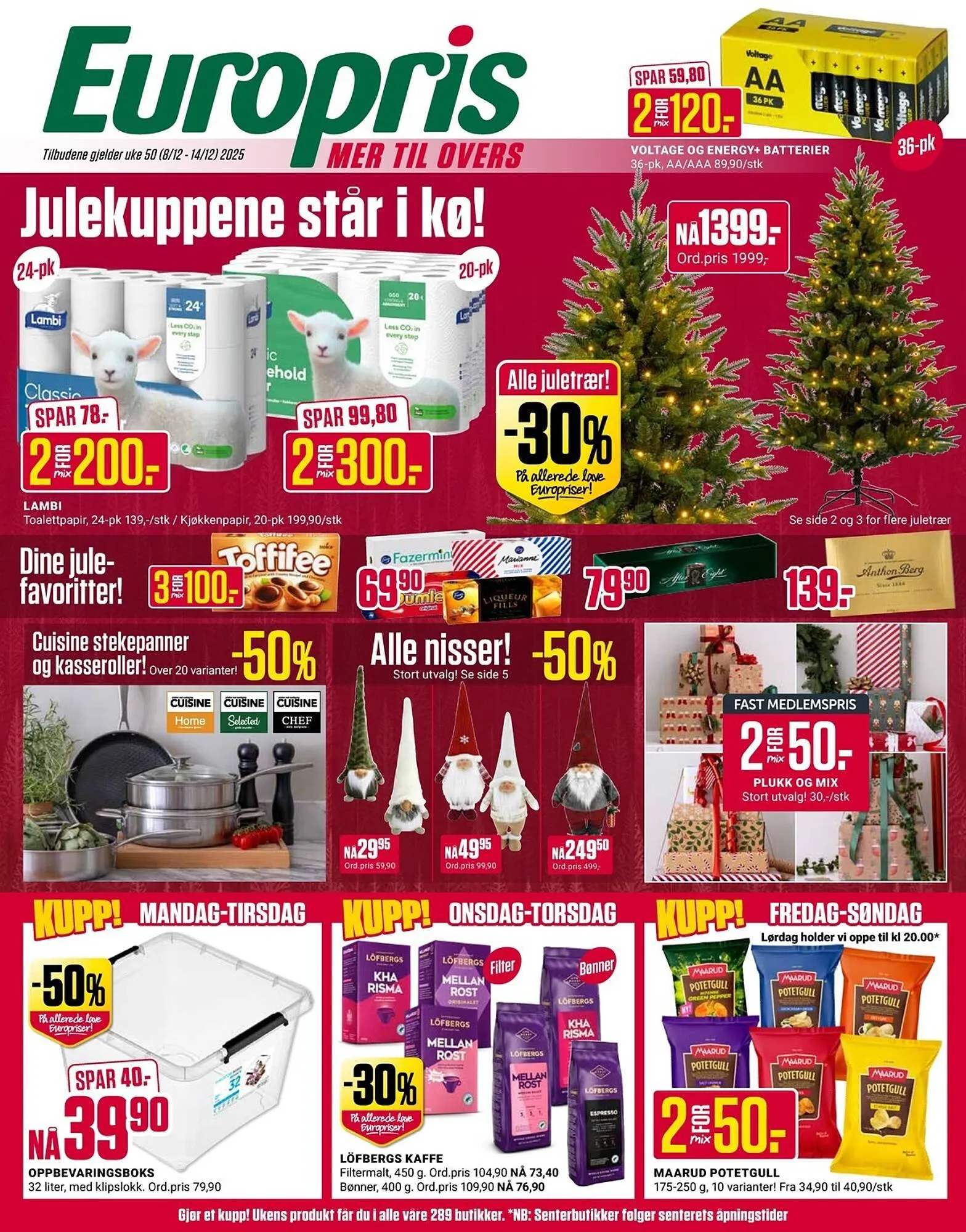 Europris kundeavis fra 8. desember til 14. desember 2025 - kundeavisside 1