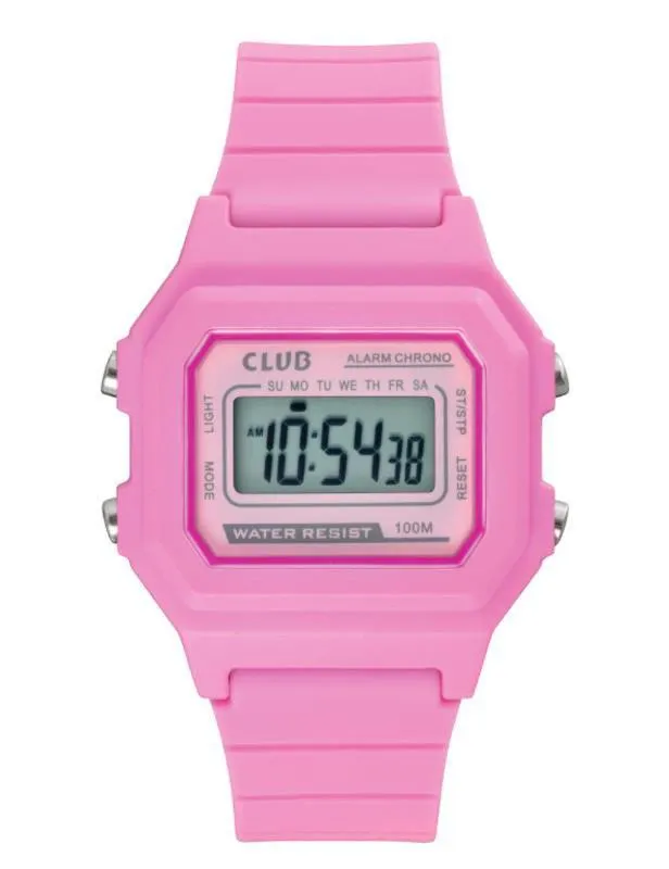 Barneklokke Digital Rosa Ø31mm