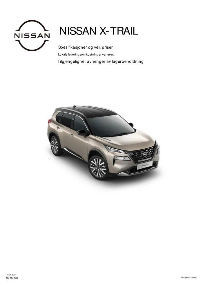 Nissan X-Trail fra 16. august til 16. august 2025 - kundeavisside 1