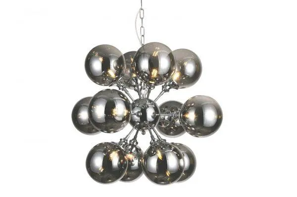 Taklampe Metz D73 x H63CM Grey silver glass