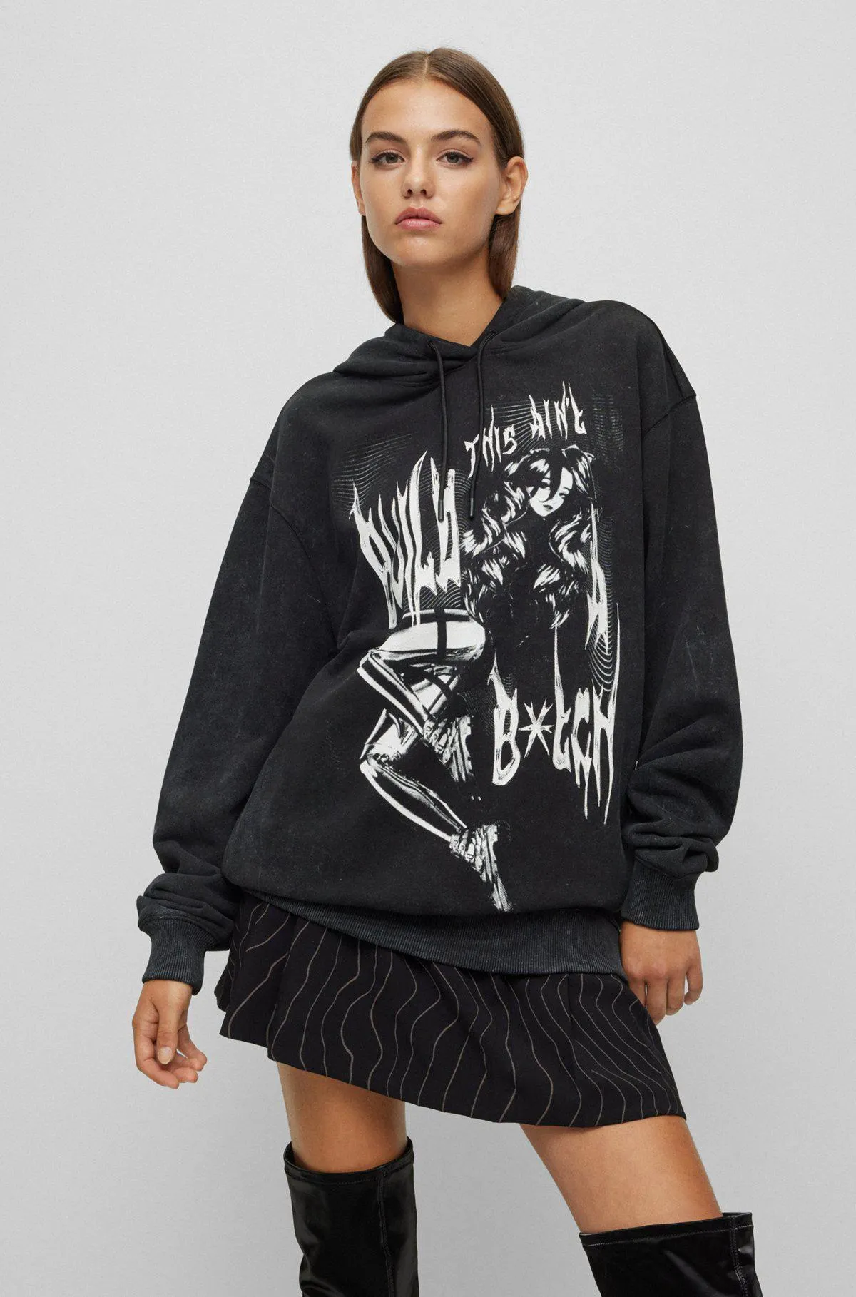 HUGO x Bella Poarch relaxed-fit hoodie