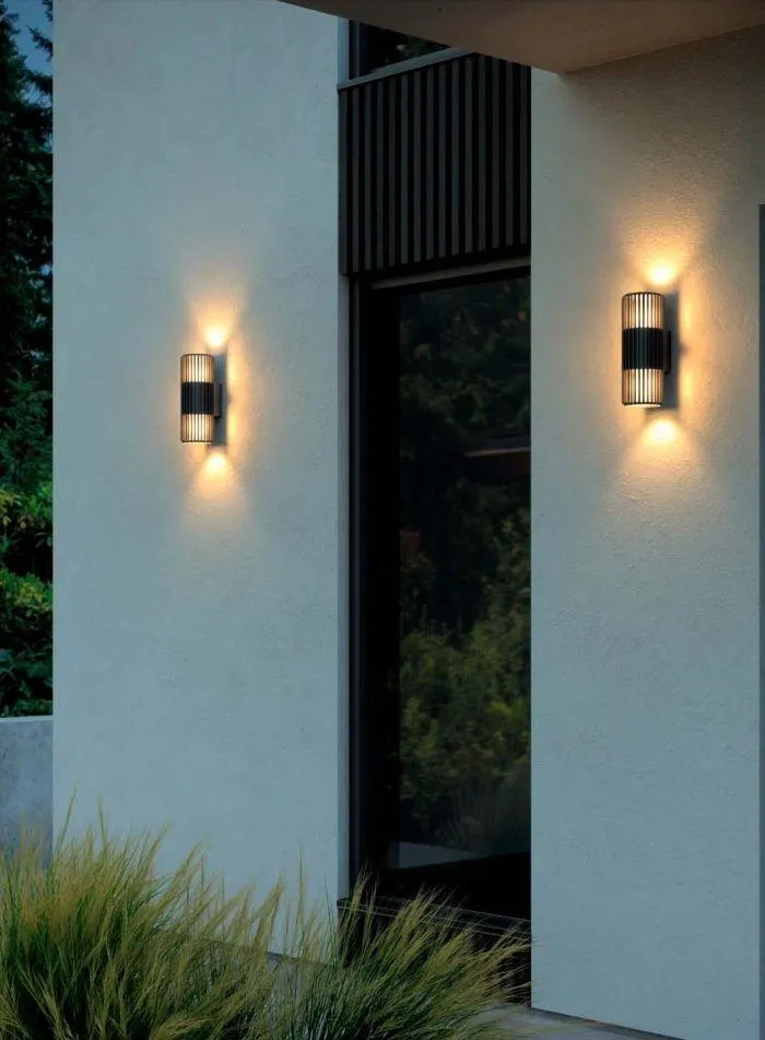 Aludra duo utelampe vegg seaside - sort