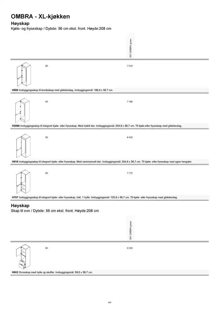 kvik kjøkken Prisliste. fra 1. januar til 31. desember 2025 - kundeavisside 439