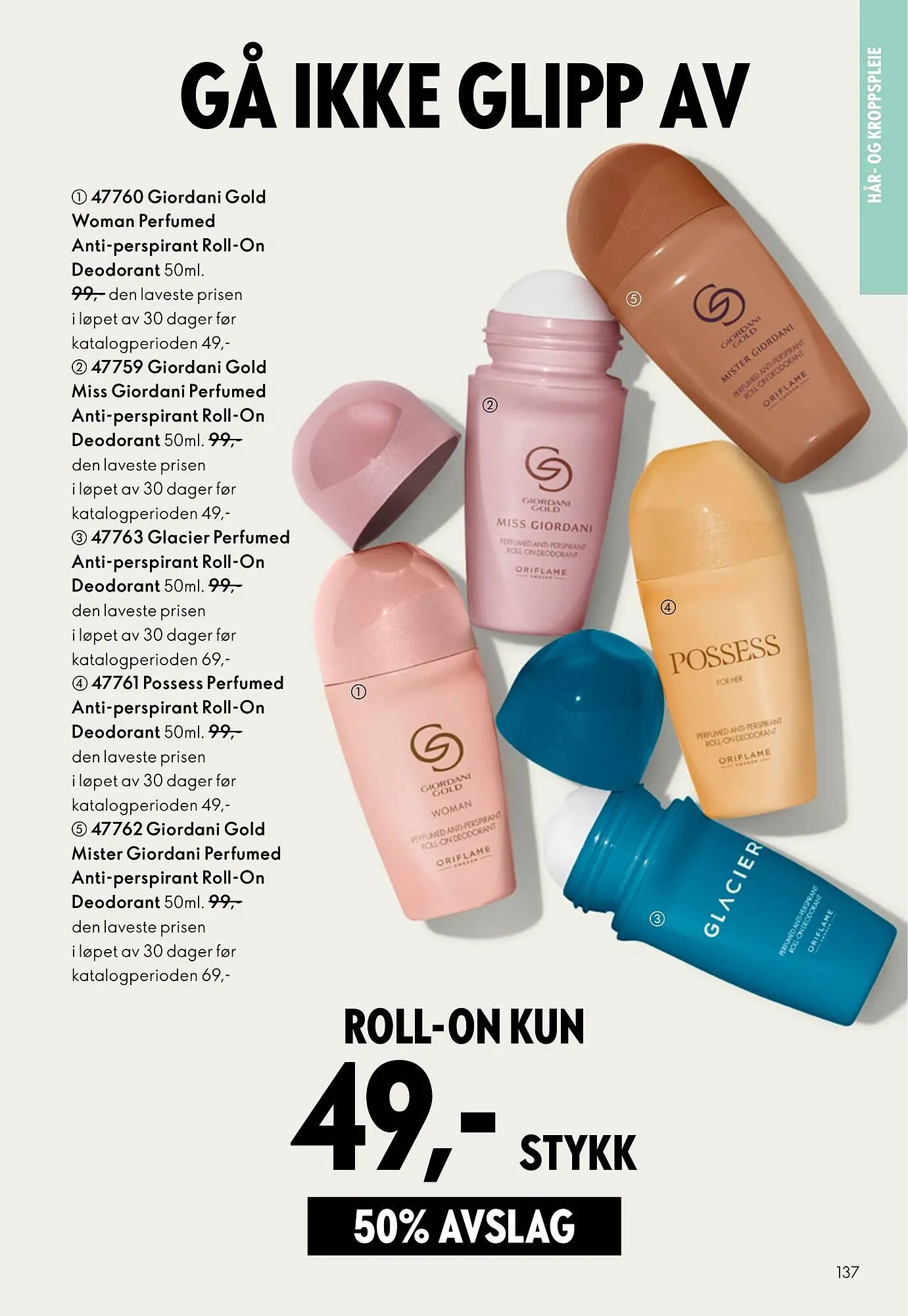 Oriflame katalog fra 1. april til 30. april 2026 - kundeavisside 137
