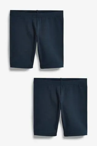 2 Pack Cotton Rich Stretch Cycle Shorts (3-16yrs)